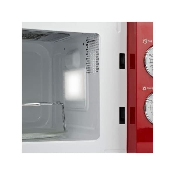 Girmi FM21 mikrovågsugn med vintagefack - 20 liter - 700 + 800 W - Röd
