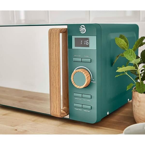 Mikrovågsugn Digital 20L Modern Design Nordic SWAN SM22036GRENEUN 800W Grön 52534
