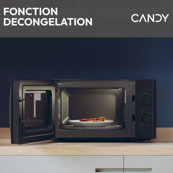 Candy Idea CMW20SMB 700 W 20L Svart Mikrovågsugn - Avfrostningsfunktion - Glasskiva - 5 effektnivåer