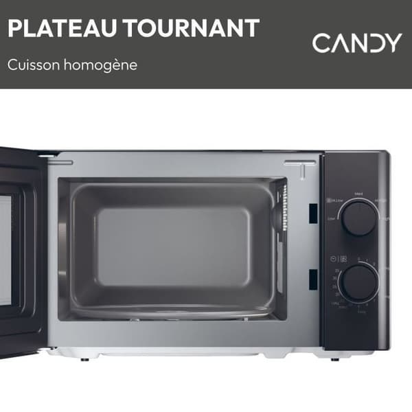 Candy Idea CMW20SMB 700 W 20L Svart Mikrovågsugn - Avfrostningsfunktion - Glasskiva - 5 effektnivåer