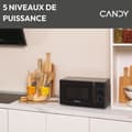 Miniatyrbild 6 av 6: Candy Idea CMW20SMB 700 W 20L Svart Mikrovågsugn - Avfrostningsfunktion - Glasskiva - 5 effektnivåer