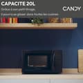 Miniatyrbild 2 av 6: Candy Idea CMW20SMB 700 W 20L Svart Mikrovågsugn - Avfrostningsfunktion - Glasskiva - 5 effektnivåer