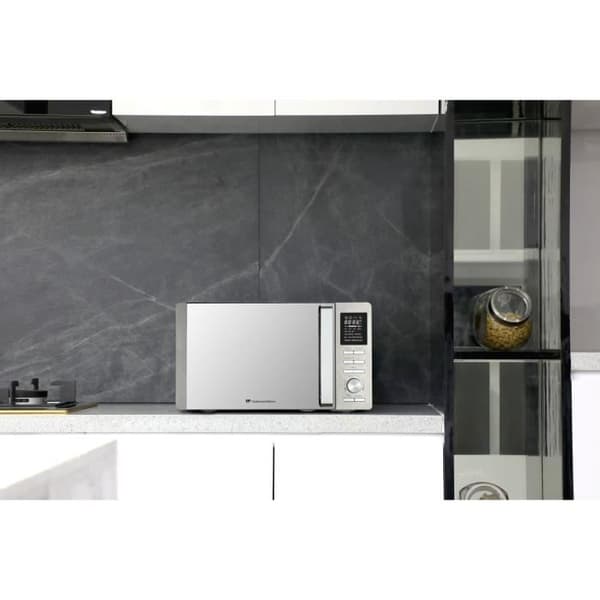 Kombinerad mikrovågsugn - CONTINENTAL EDISON - CEMO25SG13S3 - Silver - 25 L - Spegeldörr - 1400 W - Grill 1200 W - Konvektion 1200 W