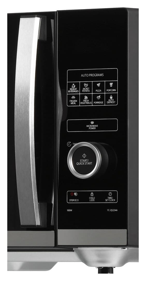Sharp YC-QS254AE-B mikrobølgeovn Bordplade Solo-mikrobølgeovn 25 L 900 W Sort, Rustfrit stål