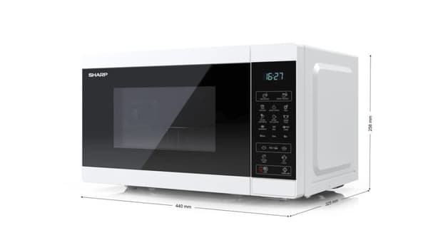 Sharp YC-MG02E-W mikrobølgeovn bordplade 20 L 800 W Blå, Hvid