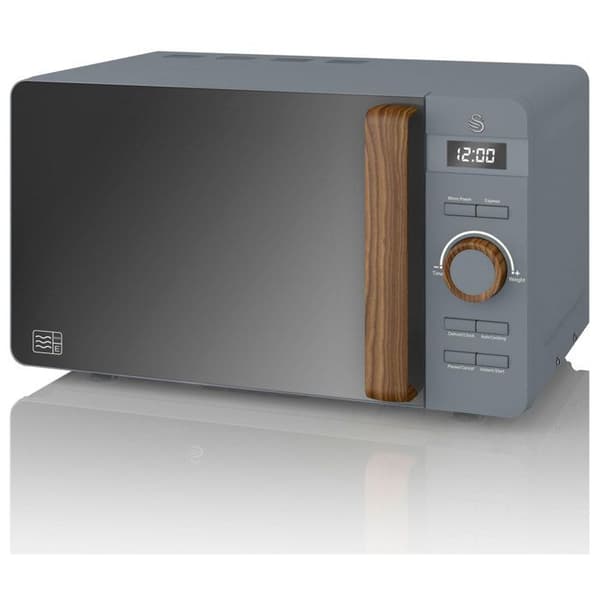 Mikro MICROWAVE DIGITAL 20L Modern Nordic Design SWAN SM22036GRYNEU 800W Grå 41026