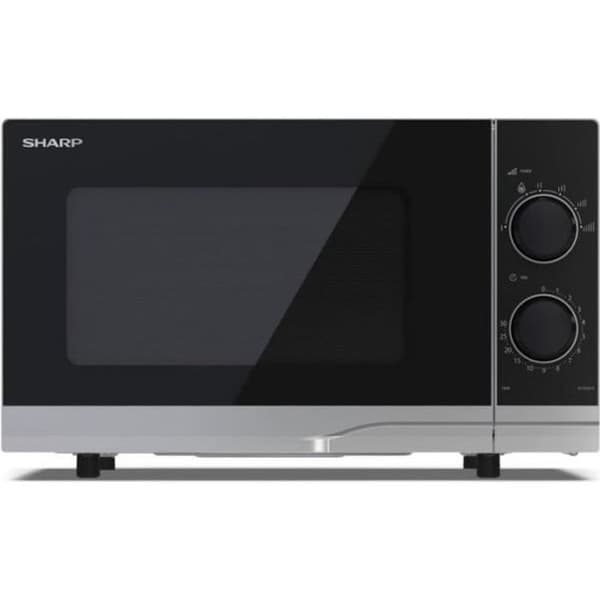 Sharp YC-PS201AE-S Mikrovågsugn (700 W, 20 L, 6 effektnivåer, avfrostningsfunktion, enkel rengöring)