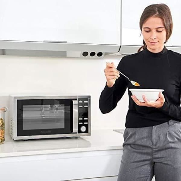 Mikrovågsugn med grill och varmluft - BLACK+DECKER - BXMZ901E - 1000 W - 25 liter - Grå