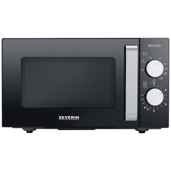 Severin MW 7762 mikrovågsugn svart, rostfritt stål 800 W grillfunktion
