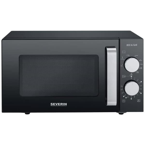 Severin MW 7762 mikrovågsugn svart, rostfritt stål 800 W grillfunktion