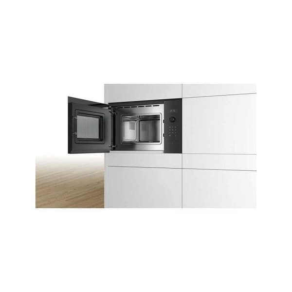 Bosch-serien | 6 BFL524MB0 Inbyggd enkelfunktions mikrovågsugn 20 liter 800 Watt vulkansvart