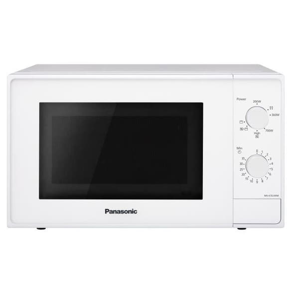 Panasonic NN-K10JWMEPG Fyr Microvågsugn Kombinerad Grill, Rotationsfat 20L, 800W, Avfrostning, 5 Effektlägen, Timer