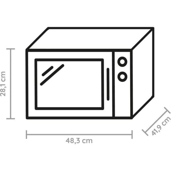 Mikrovågsugn - Whirlpool - MW 254 SM - 48,3 cm - Grå - Fristående