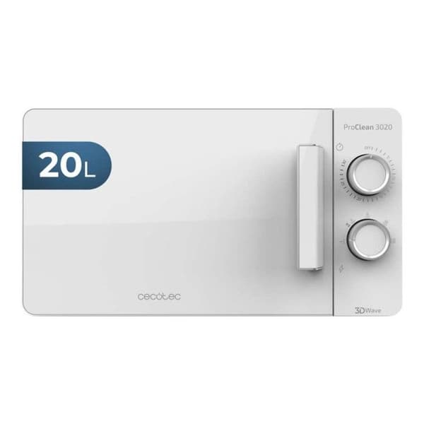 Cecotec Microwave ProClean 3020. Kapacitet 20 L, Ready2Clean-beläggning, 700 W effekt, 6 driftsnivåer, minut