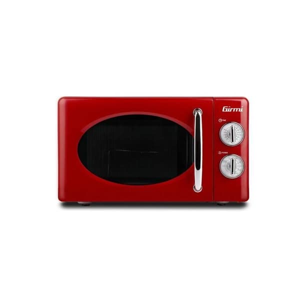 Girmi FM21 mikrovågsugn med vintagefack - 20 liter - 700 + 800 W - Röd