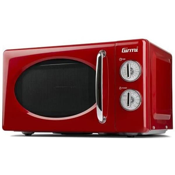 Girmi FM21 mikrovågsugn med vintagefack - 20 liter - 700 + 800 W - Röd