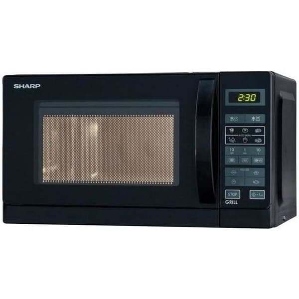 SHARP R642BKW - Svart kombinerad grillmikrovågsugn - 20 L - 800 W - Grill 1000 W - Fristående