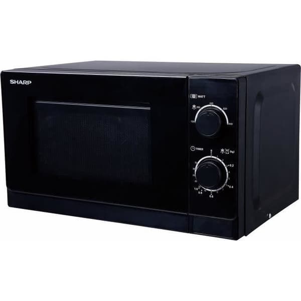 Enkelfunktions mikrovågsugn - SHARP - R-200BKW - 20 L - 800W - 5 effektnivåer - Svart