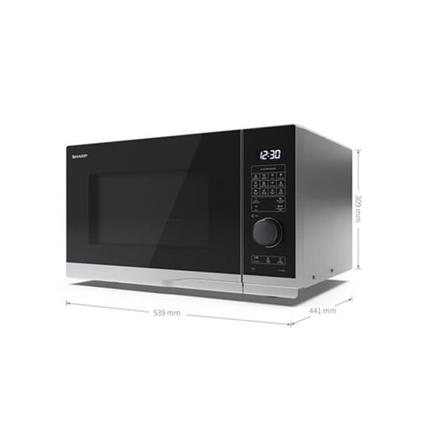 Sharp YC-PG254AE-S grillmikrovågsugn - 25L - 900W - 12 automatiska program