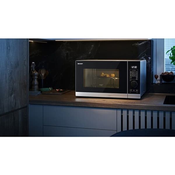 Sharp YC-PG254AE-S grillmikrovågsugn - 25L - 900W - 12 automatiska program