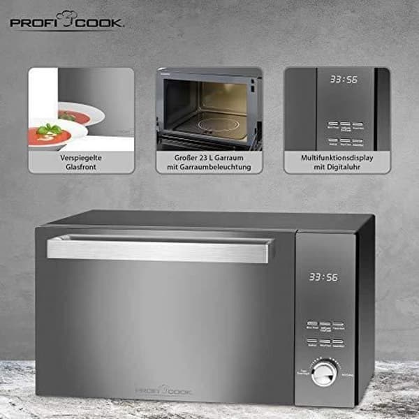 Grill mikrovågsugn - PROFICOOK - PC-MWG 1204 - 23 L - 800 W - Grå
