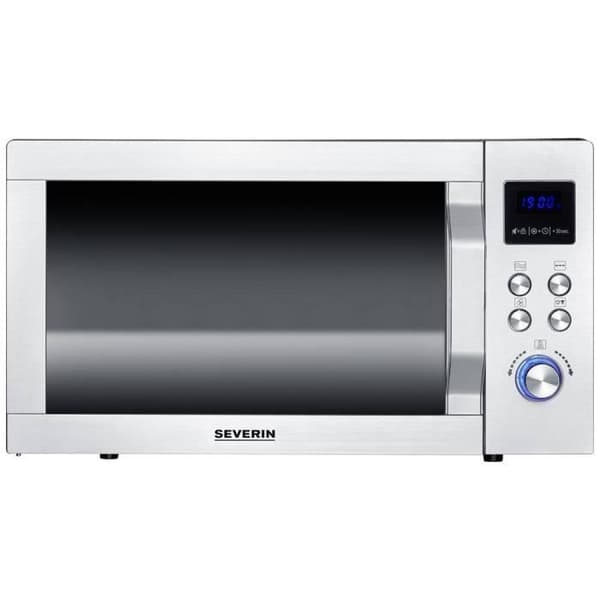 Severin MW 7777 Mikrovågsugn rostfritt stål, svart (matt) 900 W grillfunktion