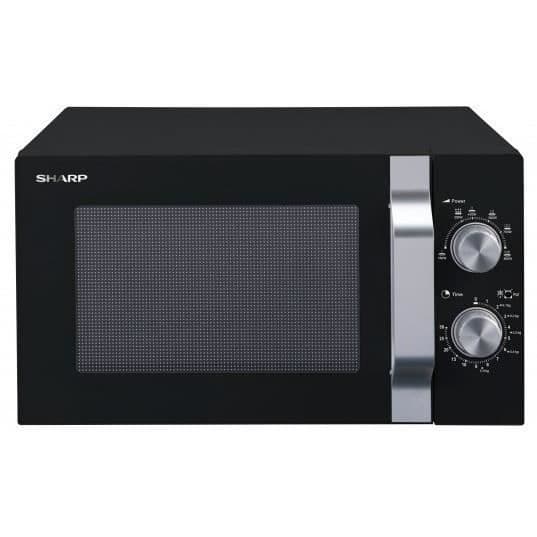SHARP R-204BA mikrovågsugn - 800W - 20L - Mekaniska reglage - Sidodörröppning