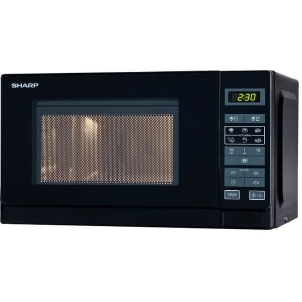SHARP R-242BKW Monofunktion mikrovågsugn svart - 20 L - 800 W - Fristående
