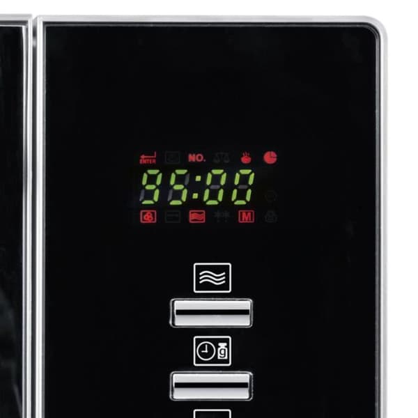Severin MW 7773 Mikrovågsugn svart, silver 800 W varmluftsfunktion, grillfunktion