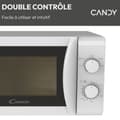Miniatyrbillede 5 af 6: CMW20SMW CANDY Idea Mono Mikrobølgeovn - 20L - MO: 700W - Mekanisk brugergrænseflade - 5 effektniveauer - Hvid