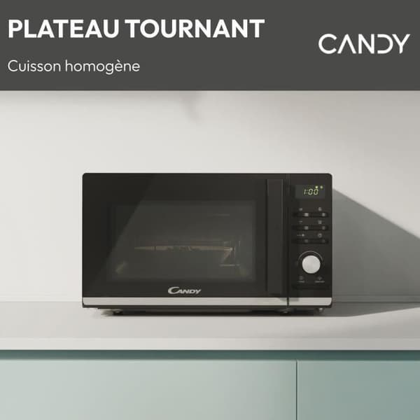 Candy Moderna CMGA20TNDB 700W 20L Digital Sort Grill Mikrobølgeovn - Optøningsfunktion - 11 Effektniveauer - 19 Automatiske Menuer