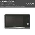 Miniatyrbillede 2 af 6: Candy Moderna CMGA20TNDB 700W 20L Digital Sort Grill Mikrobølgeovn - Optøningsfunktion - 11 Effektniveauer - 19 Automatiske Menuer