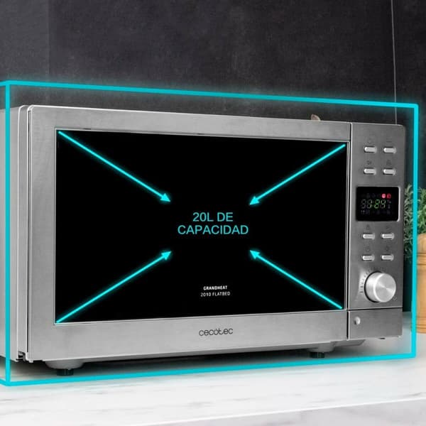 Mikrovågsugn med Grill Cecotec 01399 Svart Stål 20 L