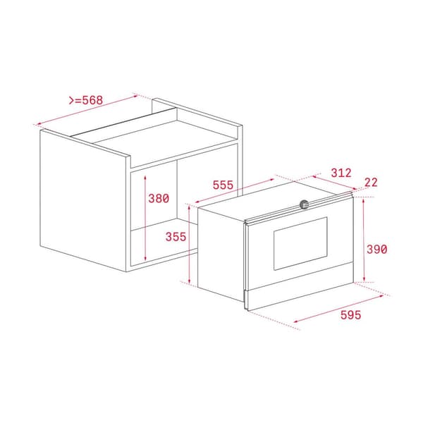 Mikrobølgeovn Teka ML 8220 BIS Grå 1200 W 22 L