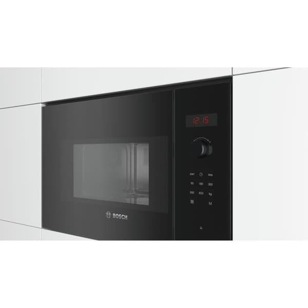 Enkel inbyggd mikrovågsugn -BOSCH SER4 - BFL523MB1F - Svart - 7 automatiska program - 38,2 x 59,4 x 31,7 cm