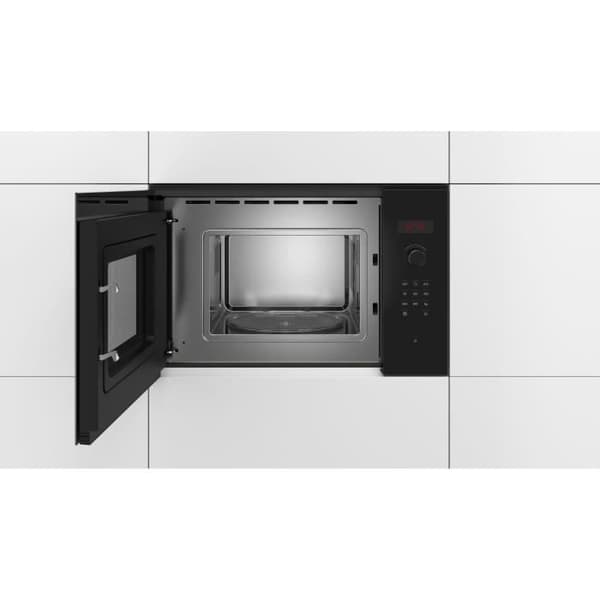 Enkel inbyggd mikrovågsugn -BOSCH SER4 - BFL523MB1F - Svart - 7 automatiska program - 38,2 x 59,4 x 31,7 cm