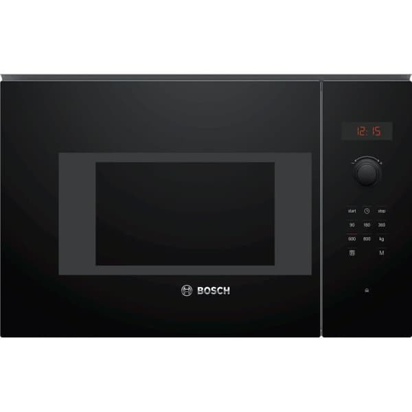 Enkel inbyggd mikrovågsugn -BOSCH SER4 - BFL523MB1F - Svart - 7 automatiska program - 38,2 x 59,4 x 31,7 cm