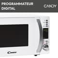 Miniatyrbild 3 av 6: Candy Timeless CMXW20DW 700W 20L Digital Vit Mikrovågsugn - Upptiningsfunktion - 5 Effektnivåer - 10 Automatiska Menyer
