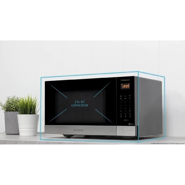 Cecotec ProClean 6010 - ProClean 6010 digital mikrovågsugn med Ready2Clean-beläggning, 3DWave-teknik, 800 W, 23 l, elegant design