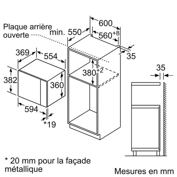 Mikrobølgeovnen BOSCH Sort 900 W 25 L