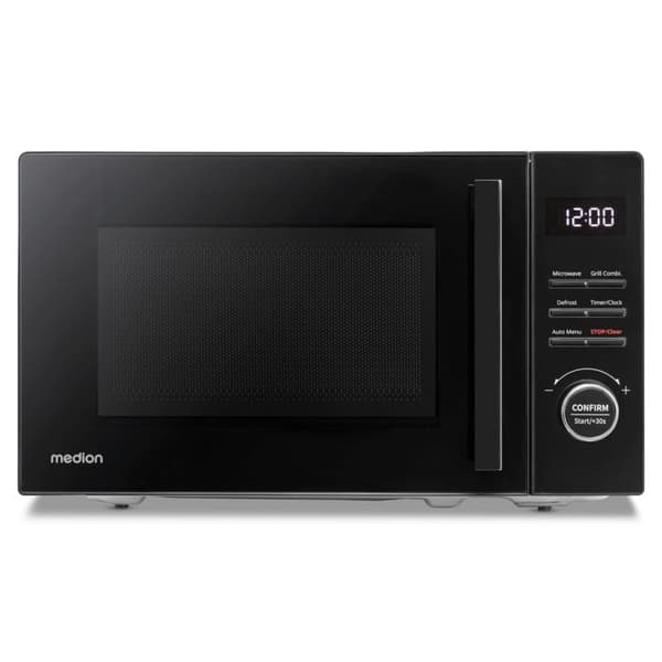 Mikrovågsugn Grill - MEDION MD12021 - 20L - 800/1000W - 9 Program - Svart