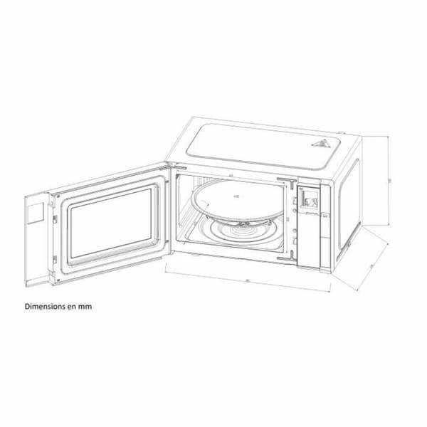 Mikrobølgeovnen Continental Edison CEMO23B Sort noir 1280 W 23 L