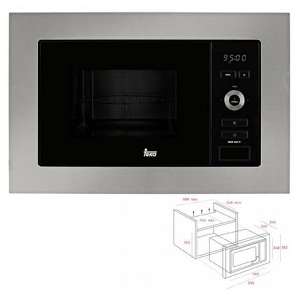 Inbyggnadsmikrovågsugn med grill Teka MWE 225 FI 20 L 800W Stål 800 W 20 L