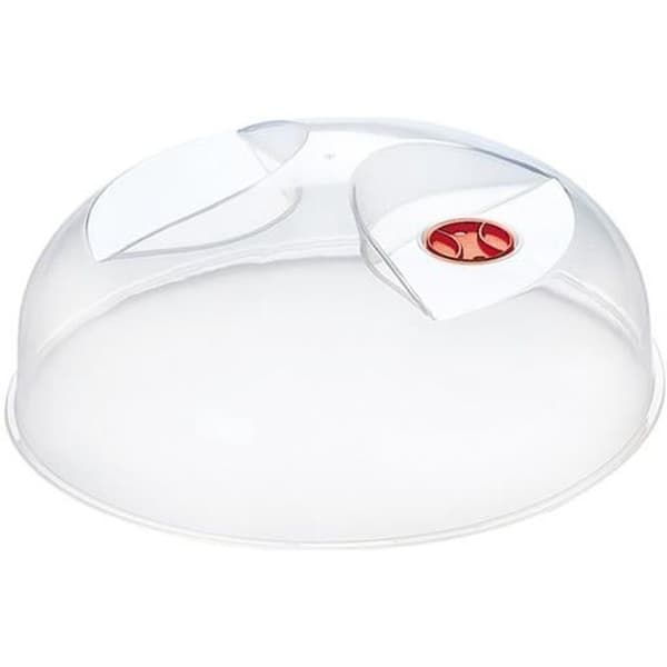 Mikrovågslock - L3C - 30cm - Vit - Skydd för rätter - Kompatibel med alla mikrovågsugnar