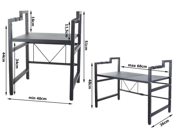 Kökshylla / Köksställ - Justerbar Köksförvaring