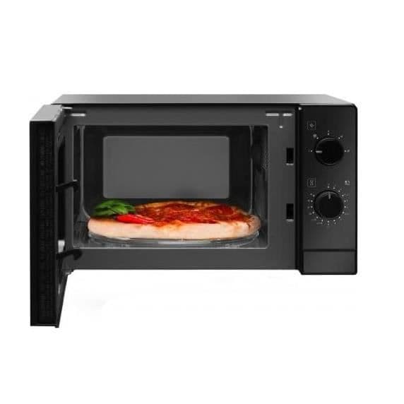 AMICA AMMF20M1B svart 700W mikrovågsugn - Avfrostning och standardfunktioner - 20L kapacitet