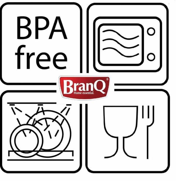 Branq mikrovågsfodral - nödvändig för hemmet Mikrovågsfodral, plast, BPA-fri, transparent, 27 x 9 cm