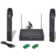 vidaXL Mottaker med 2 Trådløse Mikrofoner VHF