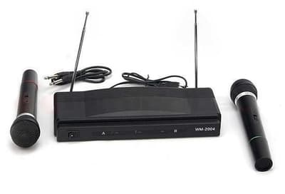 Karaoke set med 2 trådlösa mikrofoner