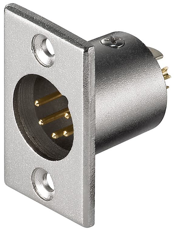 Mikrofon chassis mannlige socket; 5 pins